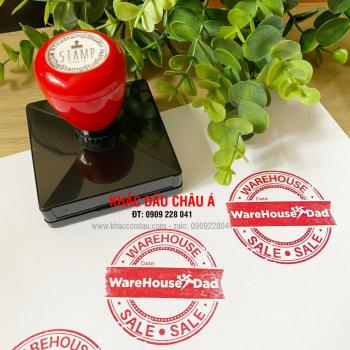 Khắc dấu logo tròn của cửa hàng tại TPHCM