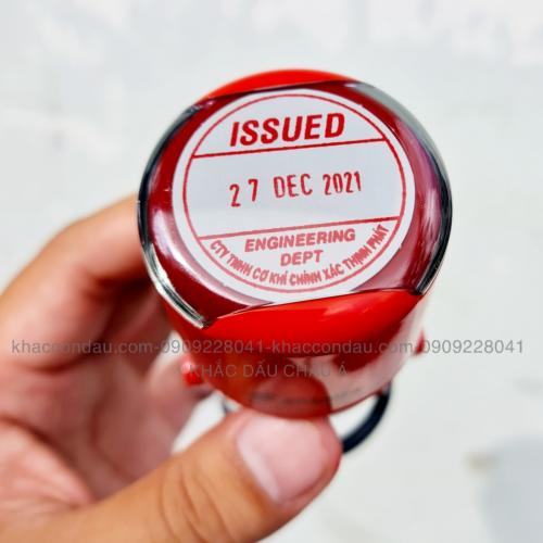 Con dấu tròn ngày thang năm tiếng anh thay đổi