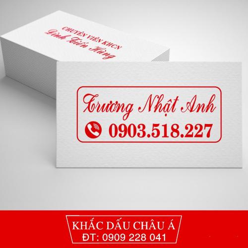 Khắc Con Dấu Số Điện Thoại