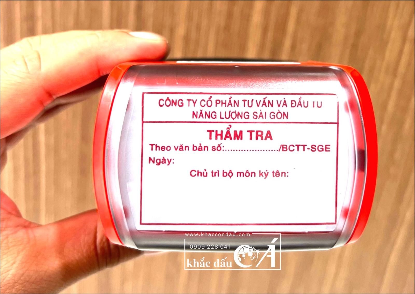 Khắc dấu dã thẩm tra kiểm định